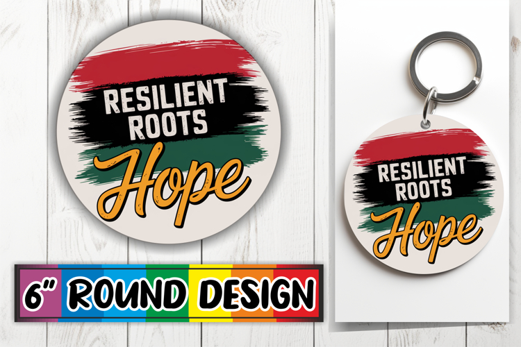 Enchanted Keychain Round Sublimation PNG, Juneteenth