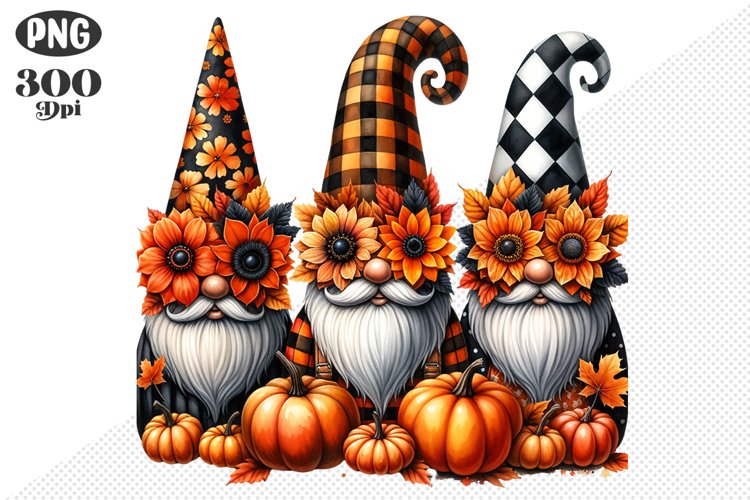 Halloween Gnomes Sublimation - Clipart PNG Design