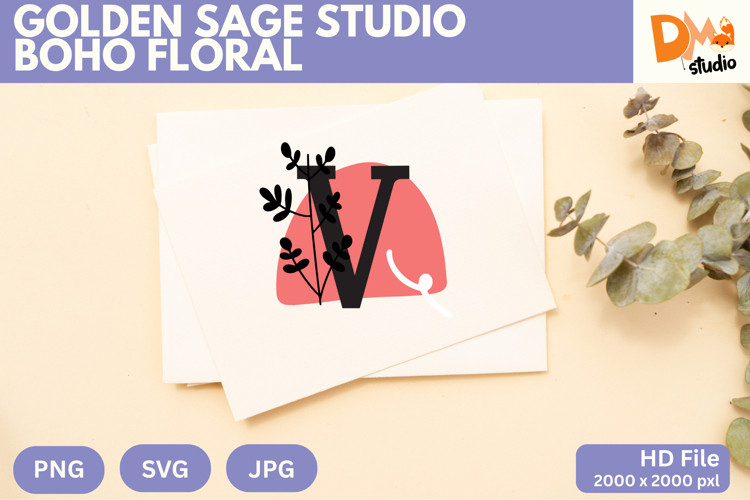 Boho Flower SVGs Image 11