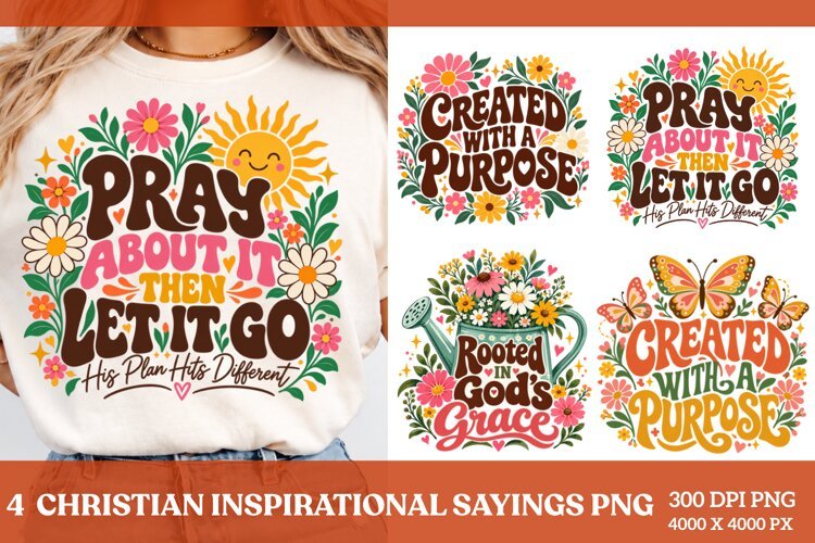 4 Christian Faith Sayings PNG example image 1