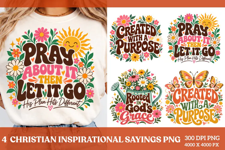 4 Christian Faith Sayings PNG