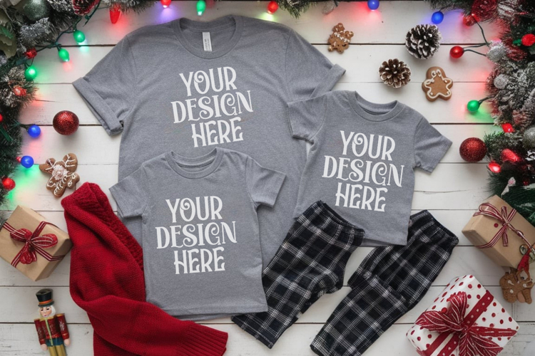 Christmas Family Matching Group T-Shirt Mockup