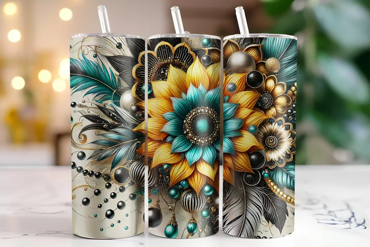 Sunflower Tumbler Wrap | Sublimation | Tumblers