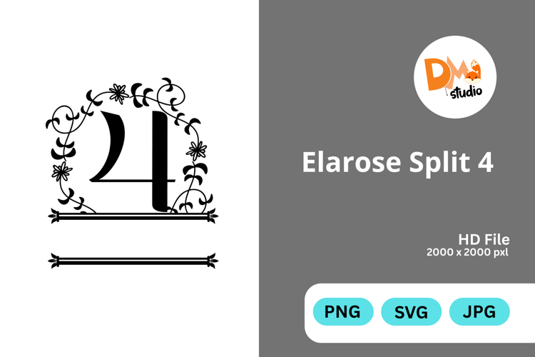 Split Floral Svg Image 3