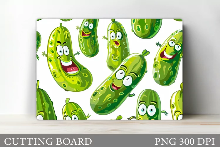 Funny Cucumber Cutting Board. Cucumber Sublimation