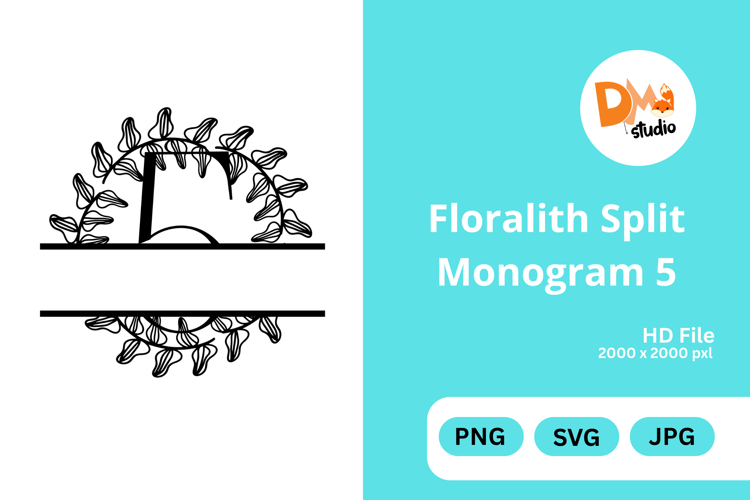 Floral Monogram Letter Svg Image 8