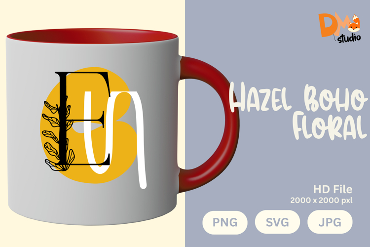 Hazel Boho Floral Monogram