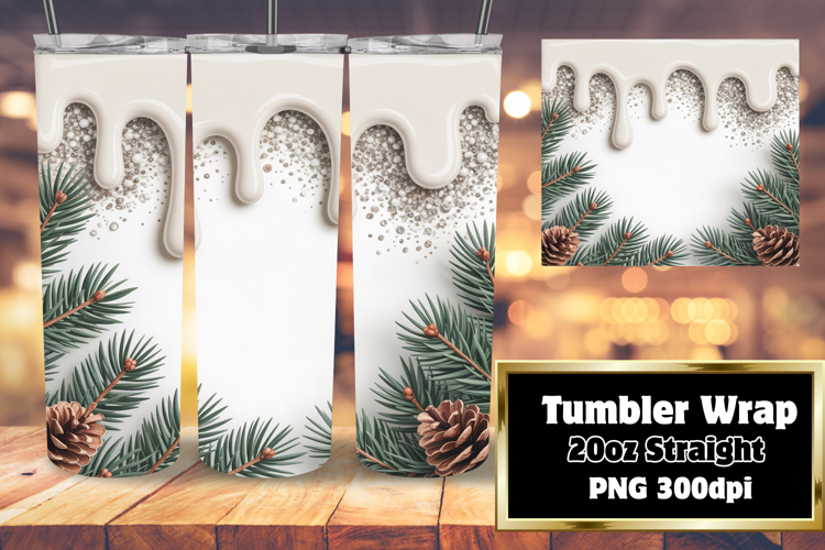 STUNNING 20oz PNG Tumbler Template , Christmas