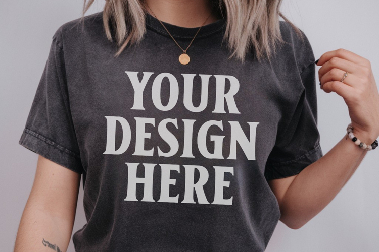 Comfort Colors 1717 Pepper T-Shirt mockup , CC 1717