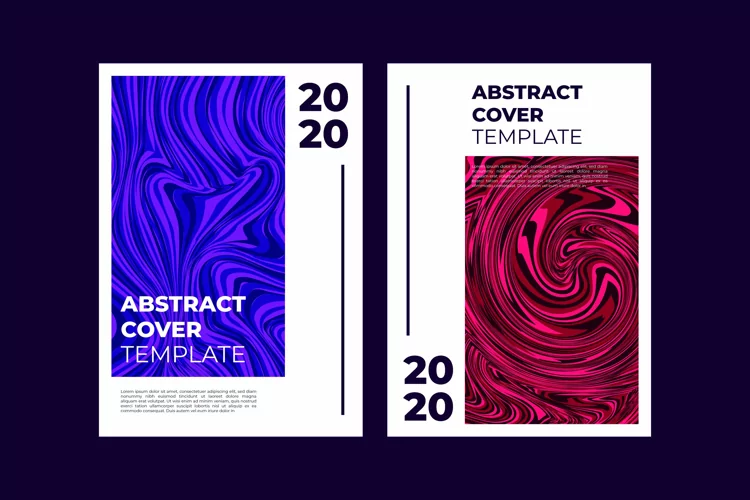 Cover Vector With Colorful Liquid