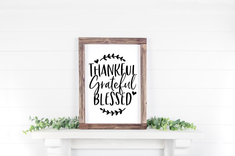 Thankful Grateful Blessed SVG example image 1