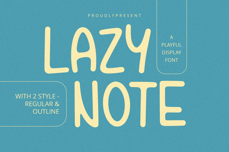 Lazy Note - Display Font