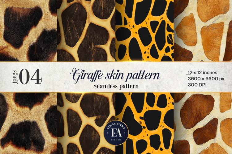 Giraffe Skin Digital Papers, Faux Fur Paper
