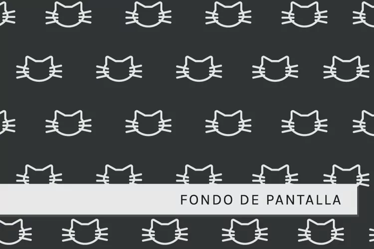 Patron Minimalista con Gatos