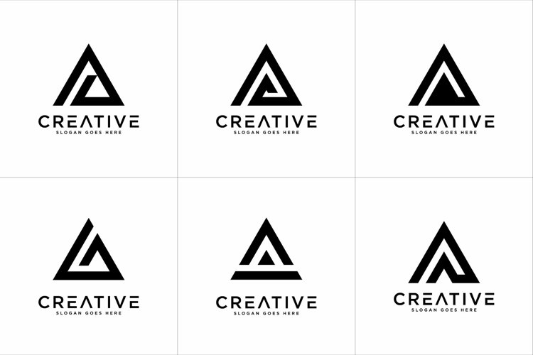 SET OF initial letter A logo vector design example image 1