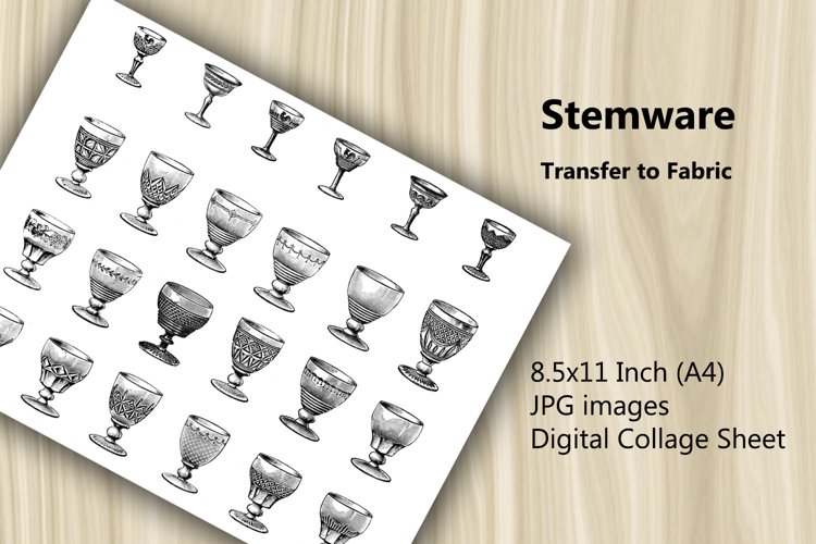 Transfer to Fabric Sheet Stemware
