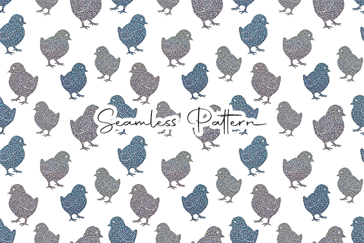Cute Baby Chick Seamless Pattern