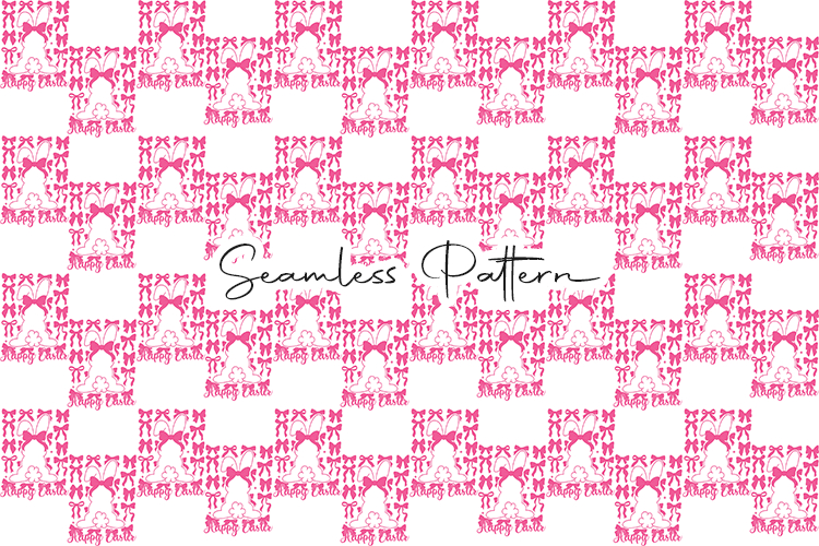 Happy Easter Bunny Seamless Pattern