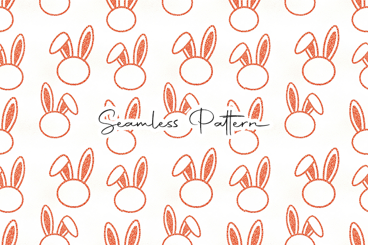 Cute Bunny Ears Easter Seamless Pattern