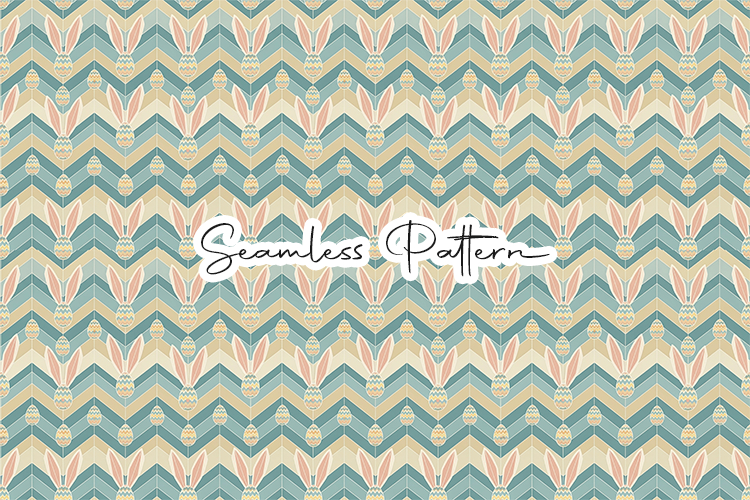 Pastel Easter Eggs Chevron Seamless