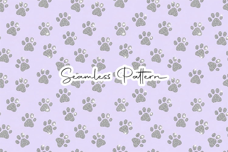 Paw print pattern svg Image 6