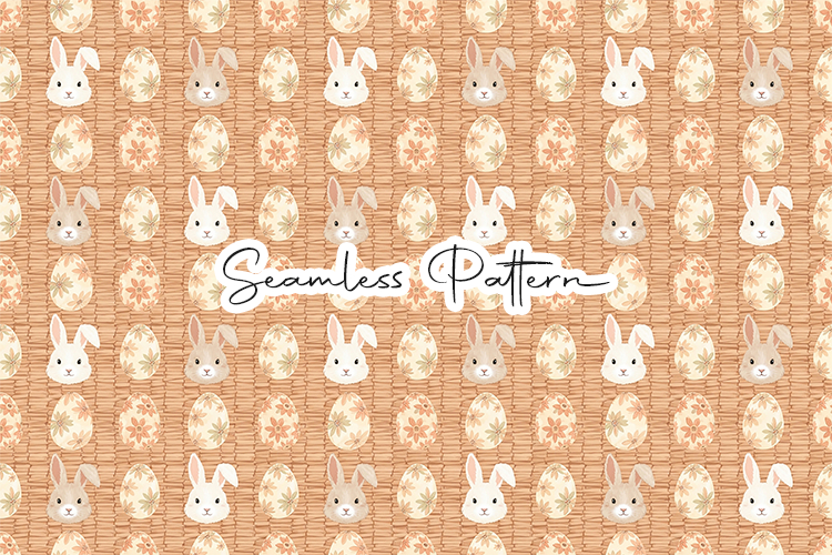 Easter Bunny Egg Seamless Pattern