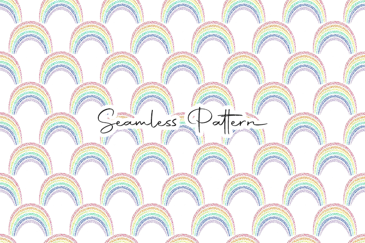 Pastel Rainbow Seamless Pattern