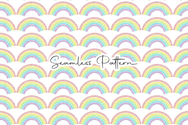 Colorful Rainbow Seamless Pattern