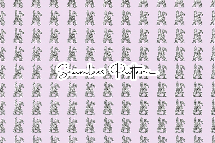 Easter Bunny Silhouette Seamless Pattern
