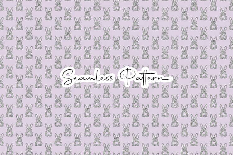 Minimal Easter Bunny Seamless Pattern