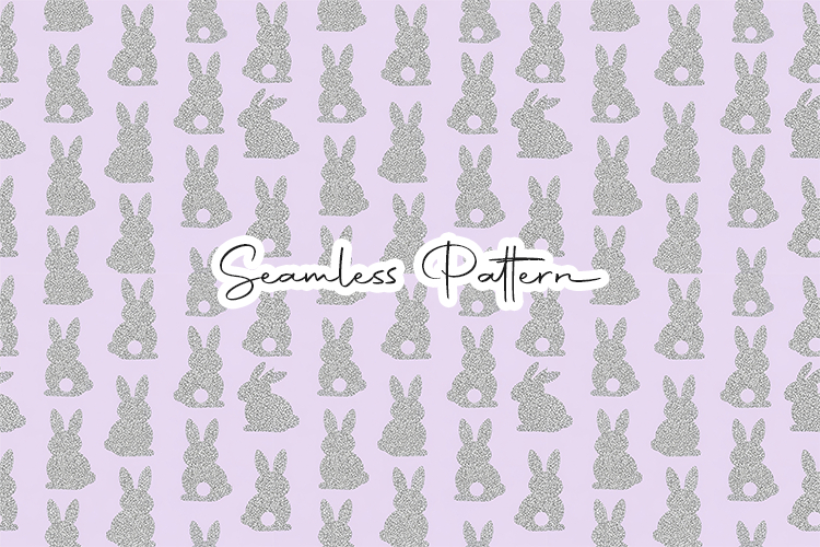 Cute Easter Bunny Seamless Pattern