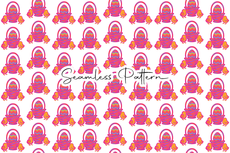 Easter Chick & Egg Basket Pattern JPG
