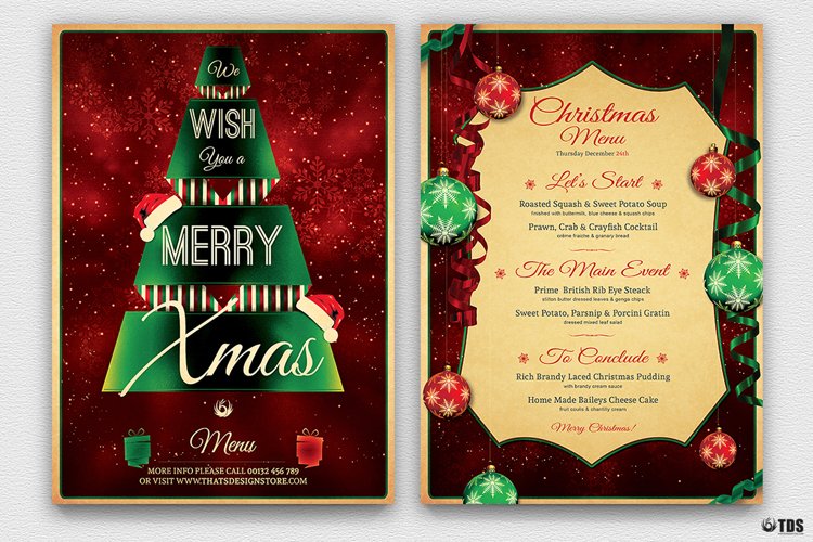 Christmas Menu Template V7 example image 1
