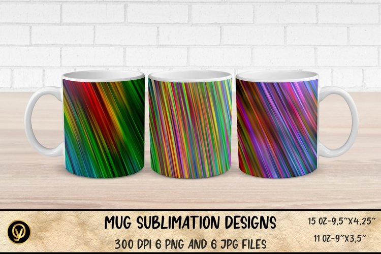 Mug Sublimation Designs , Abstract Lines Sublimation Mug
