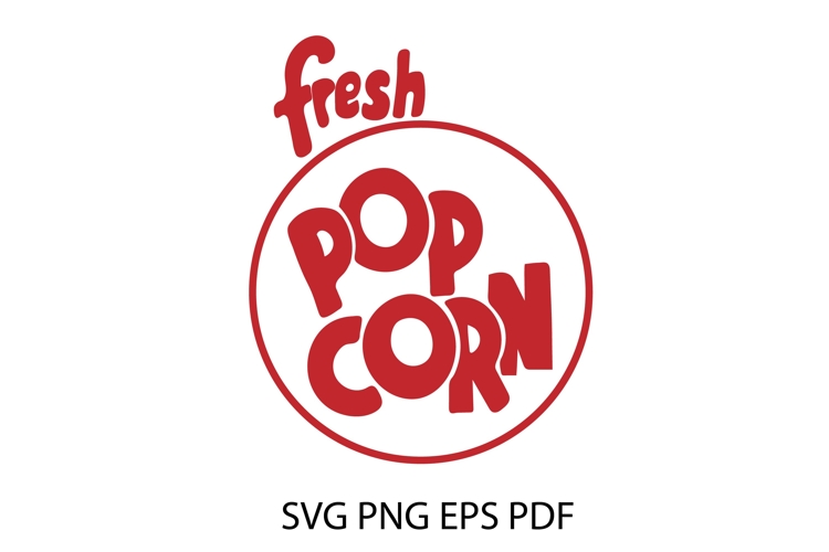 Fresh Popcorn logo, vector