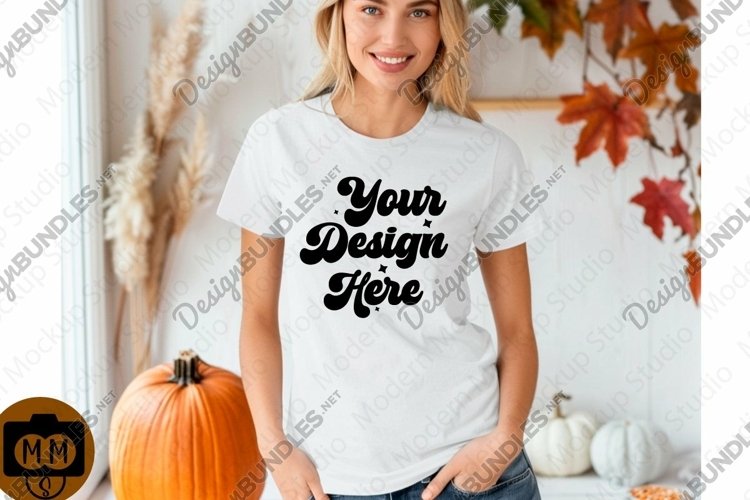 White Tshirt Mockup Image 17
