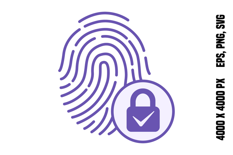 Colored Fingerprint Icon