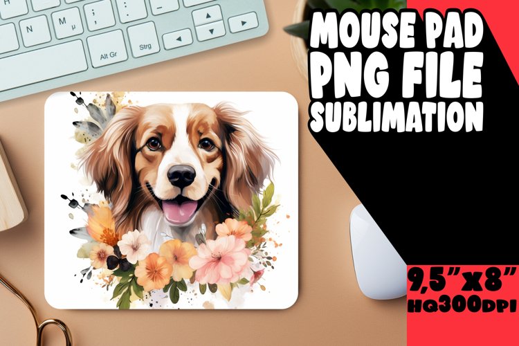 Colorful Watercolor Pup Sublimation