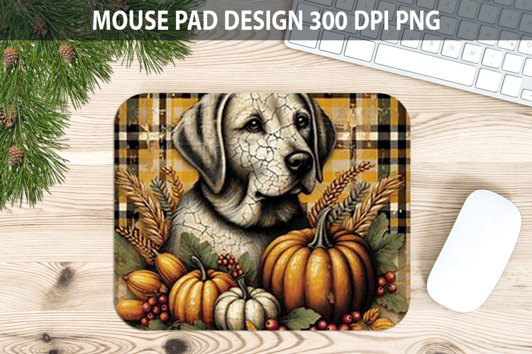 Dog Mouse pad Sublimation - Thanksgiving PNG Design