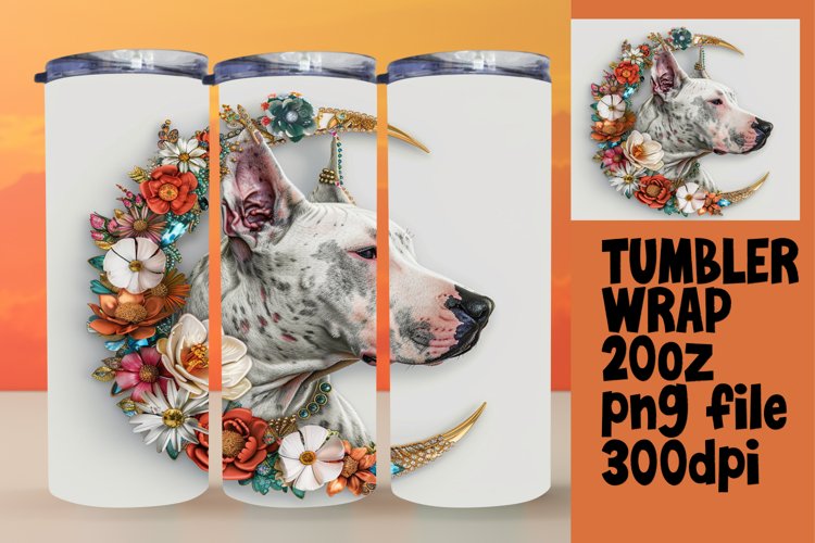 Color Splash Canines: Watercolor Tumbler Design 20oz