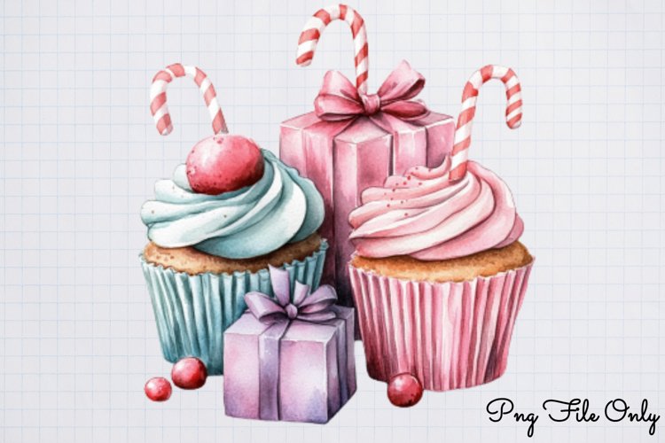 Pastel Christmas Sublimation Clipart PNG