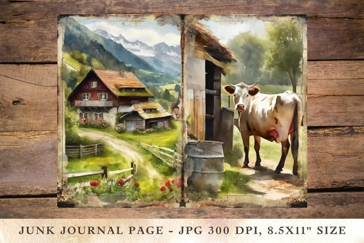 Printable Junk Journal Pages Farmhouse 3