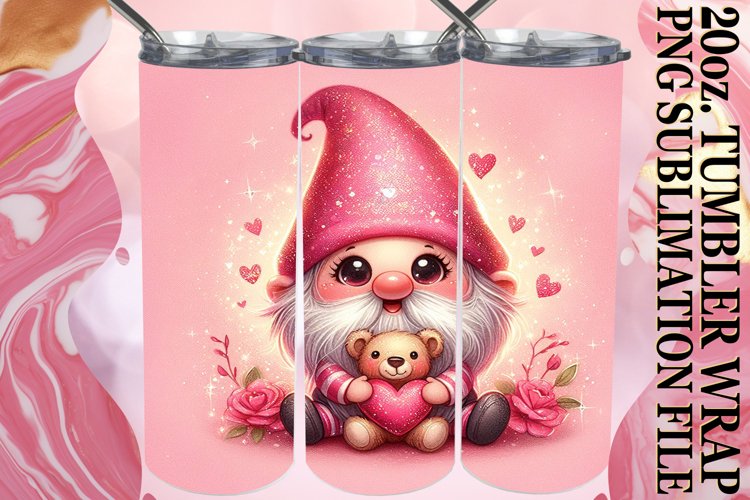 Vibrant Gnome Love Tumbler Joy example image 1