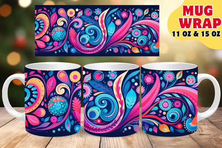 Creative Colorful Bliss: Sublimation Mug Ensemble