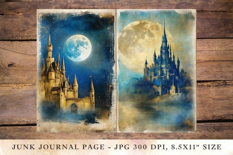 Printable Junk Journal Pages castle 31