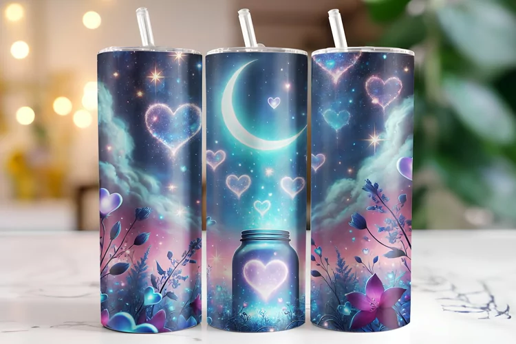 Hearts Tumbler Wrap | Sublimation | Tumblers