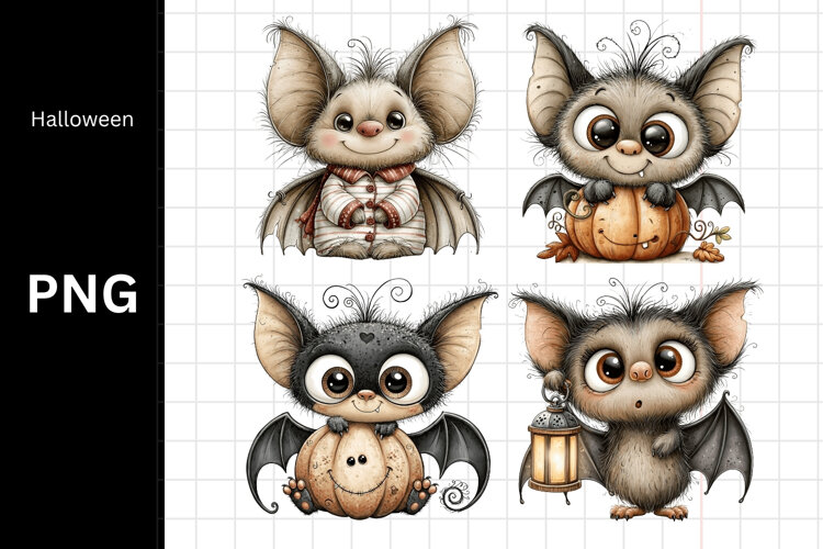 Halloween PNG, Bat PNG, Fall PNG example image 1