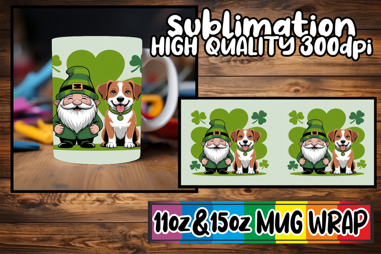 Wholesome vibes 11oz 15oz sublimation wrap, St Patricks