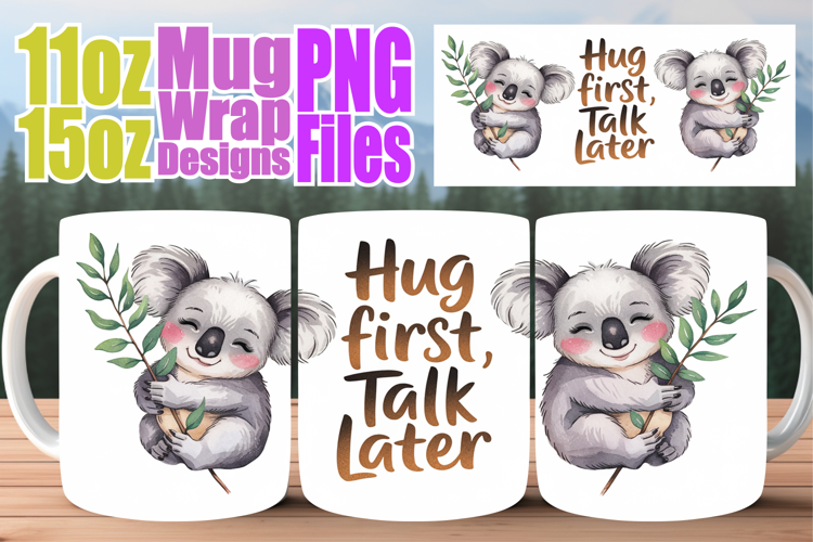 Hopeful horizons 11oz 15oz mug wrap, Funny Animals