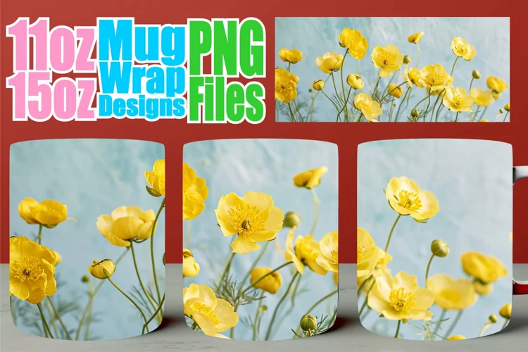 Blossom Burst Mug: Sublimated Spring Elegance